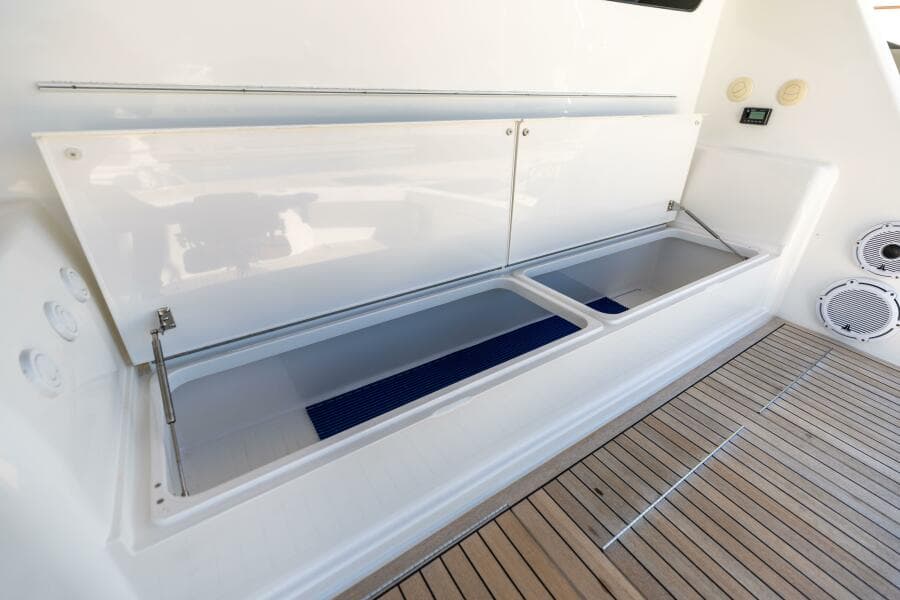 2013 Viking 76 Convertible- REEL FIRE- Cockpit Storage