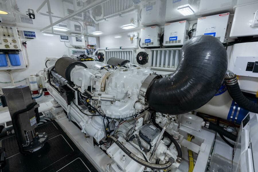 2013 Viking 76 Convertible- REEL FIRE- Engine Room