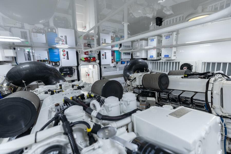 2013 Viking 76 Convertible- REEL FIRE- Engine Room