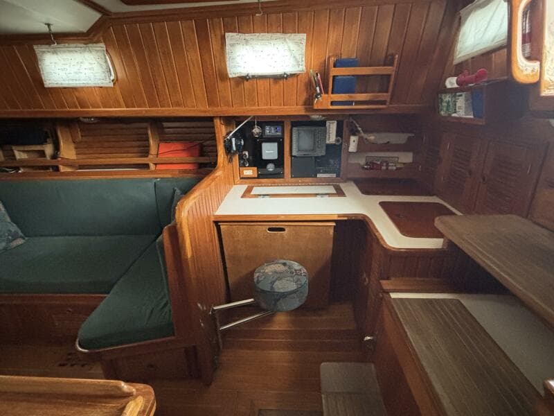 Chart table with seat