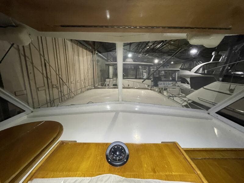 Overhead Electronics Panel at Helm – Egg Harbor 40 Motor Yacht
