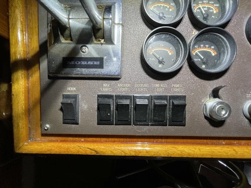 Helm Switch Panel with Lighting Controls – Egg Harbor 40 Motor Yacht