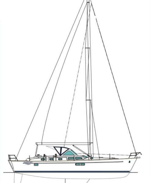 Beneteau Oceanis 42 Cc Line_drawing Sea No Evil Vys