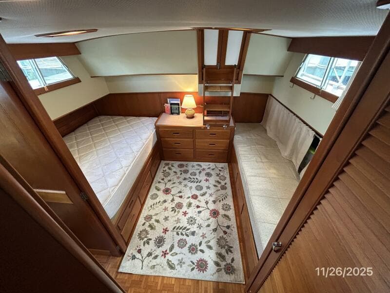 42' Grand Banks master stateroom