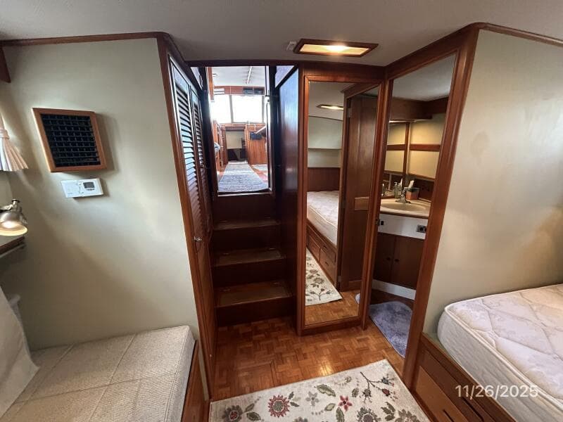 42' Grand Banks master stateroom forward