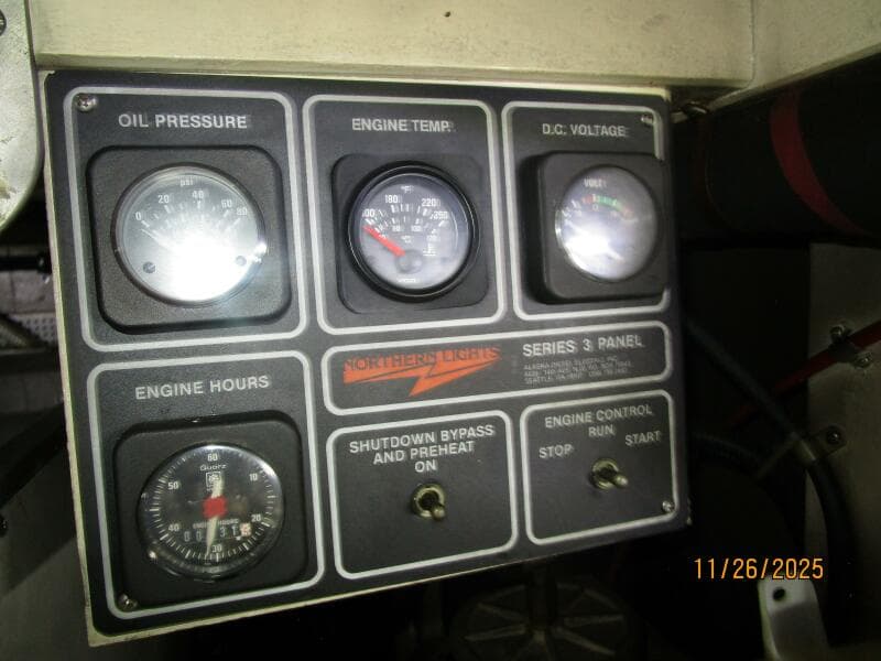 42' Grand Banks generator panel