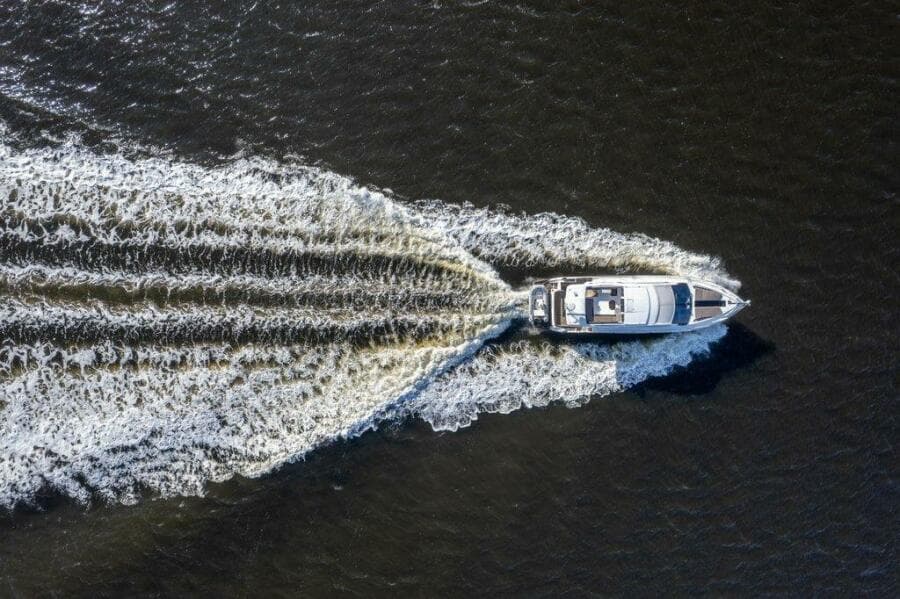 Galeon 58 560 Sky Nuckingfuts- Aerial Profile 