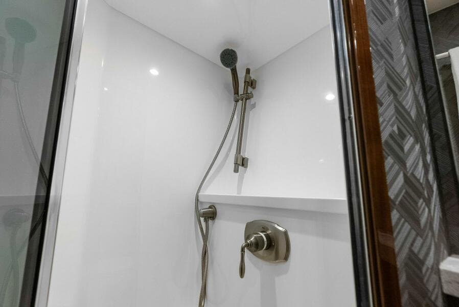 2022 Viking 68 Enclosed Bridge- PIPE DREAM- Forward Stateroom Head