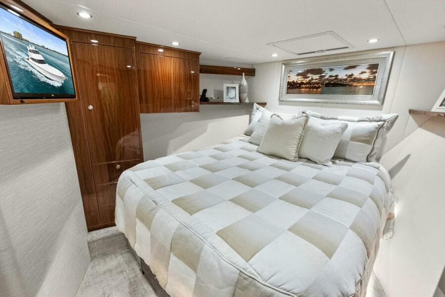 2022 Viking 68 Enclosed Bridge- PIPE DREAM- Forward Stateroom