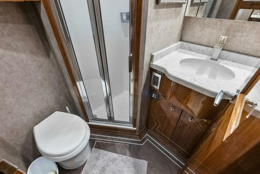 2022 Viking 68 Enclosed Bridge- PIPE DREAM- Crew Stateroom Head