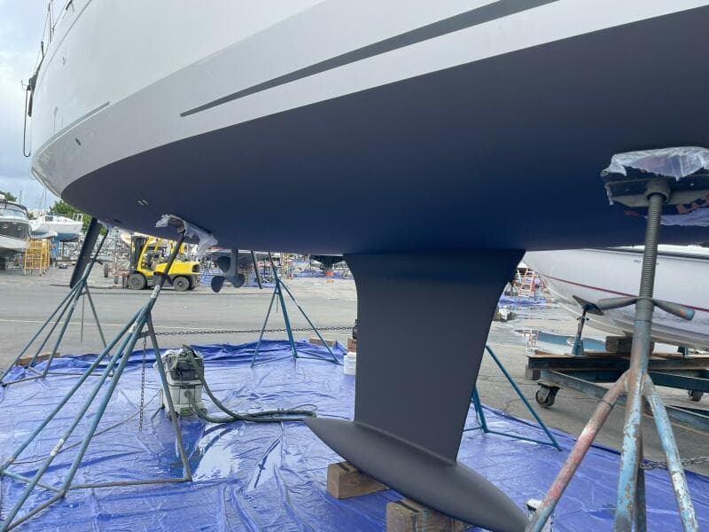 Hull after bottom paint