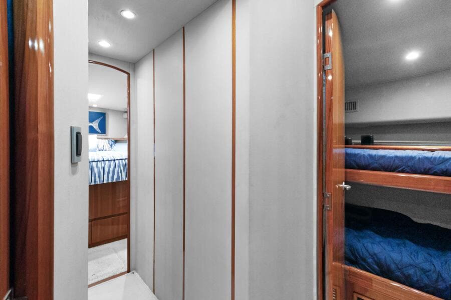Aft Companion Way Facing Forward To Starboard Bunk Room And Master Stateroom Fwd