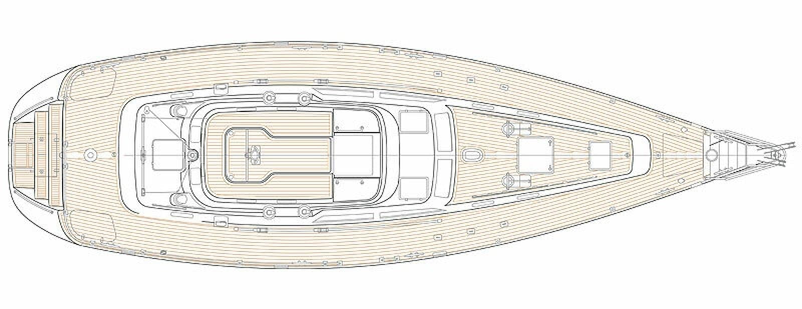 1996 Hylas 46 - Deck Layout