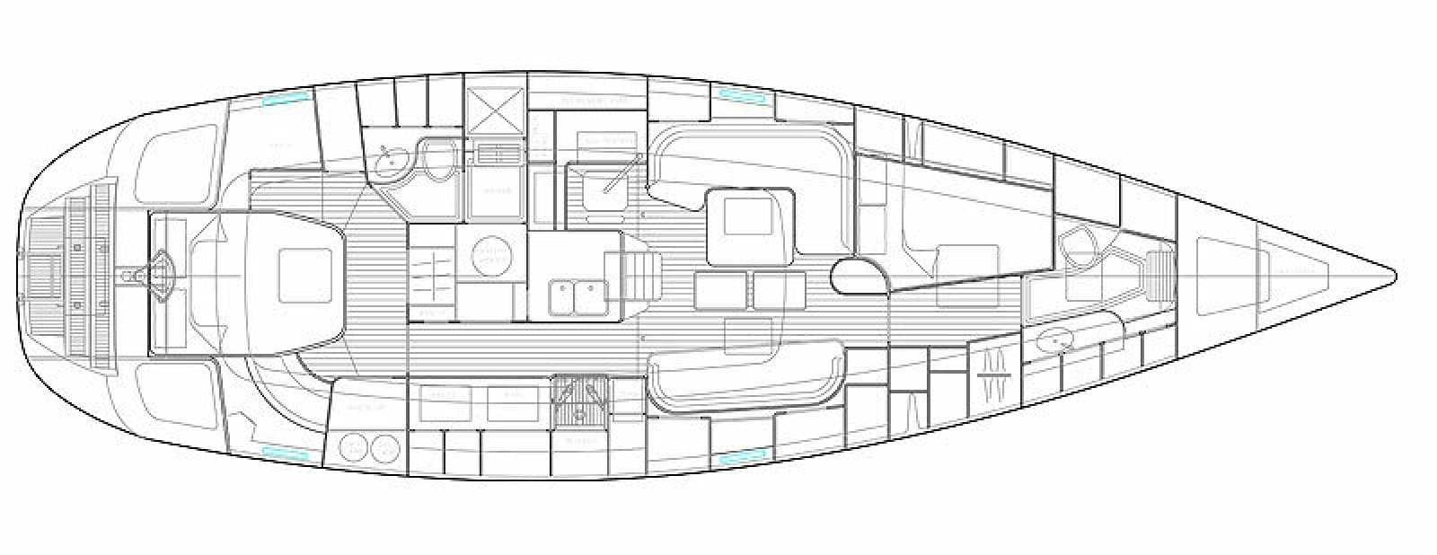 1996 Hylas 46 - Interior Layout