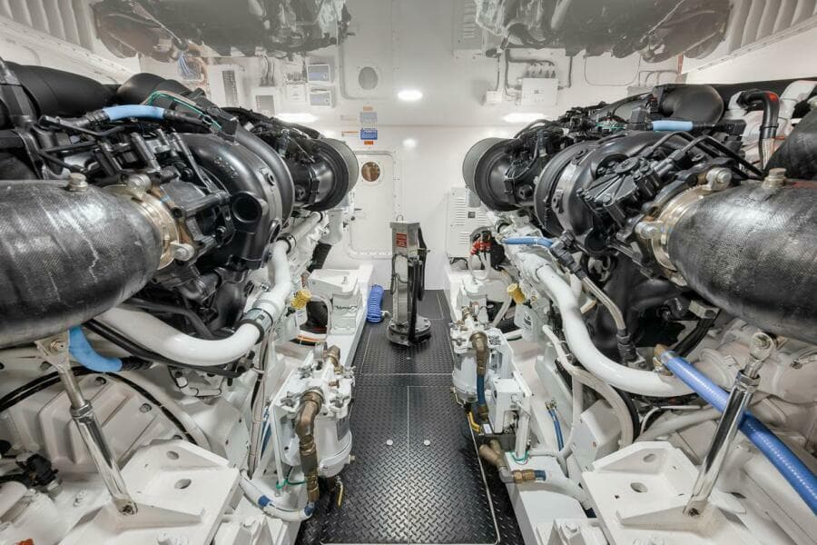 Viking 72 Skybridge - Chelsea -Engine Room