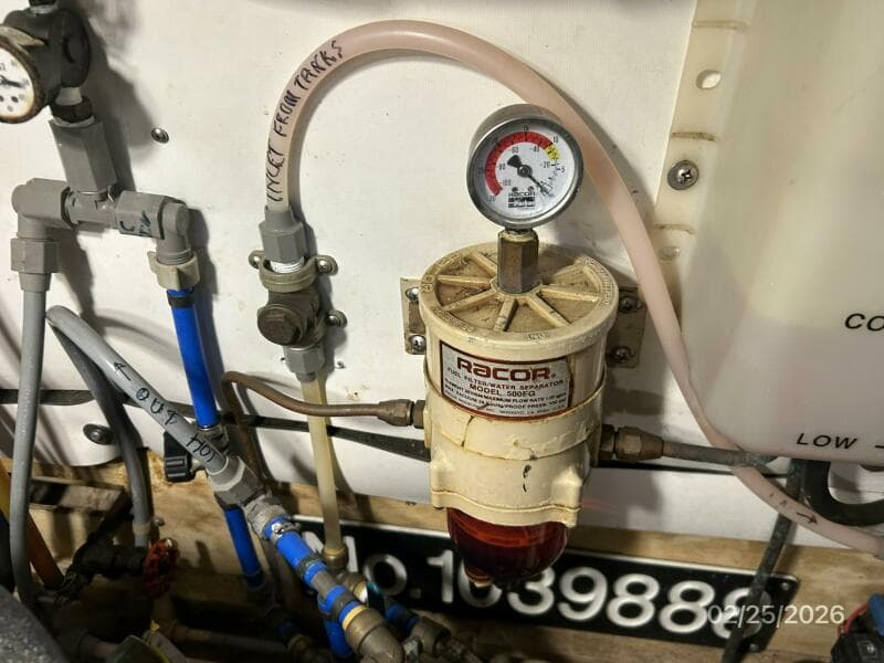 42' Jefferson generator Racor fuel filter