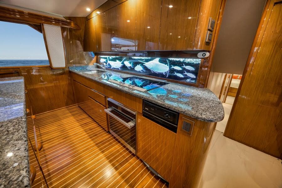 2011 Viking 76 Enclosed Bridge- TEUSEAS- Galley