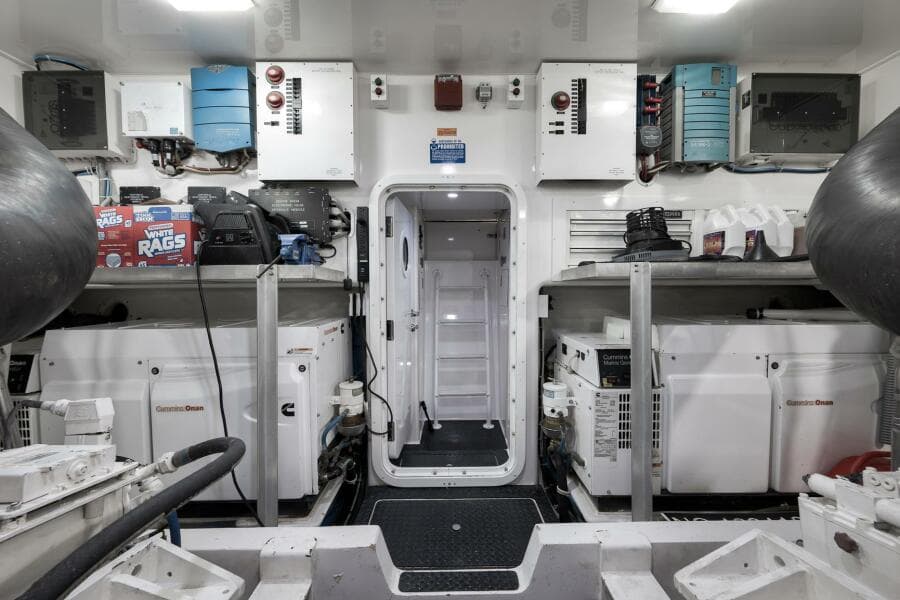 2011 Viking 76 Enclosed Bridge- TEUSEAS- Engine Room