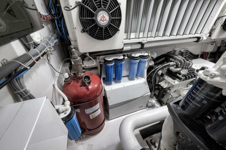 2011 Viking 76 Enclosed Bridge- TEUSEAS- Engine Room