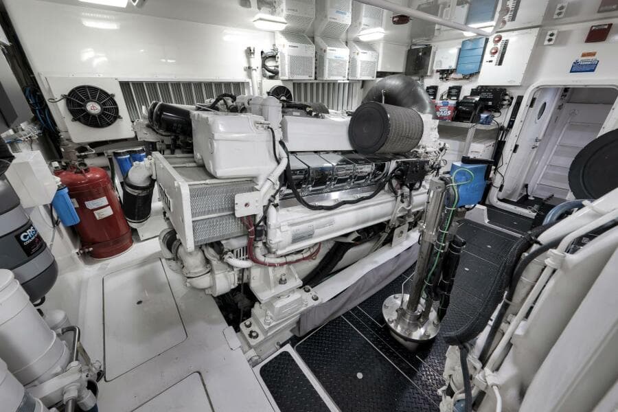 2011 Viking 76 Enclosed Bridge- TEUSEAS- Engine Room