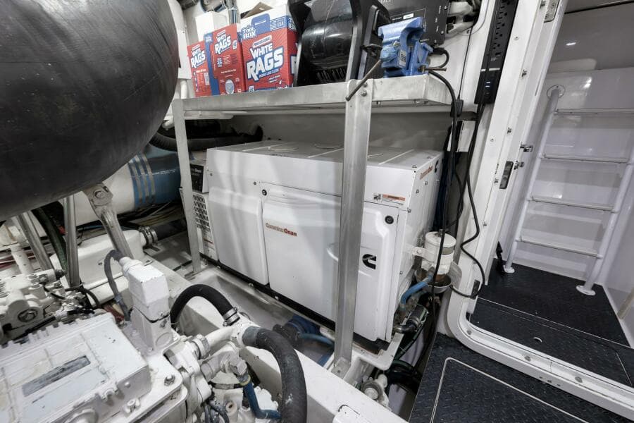 2011 Viking 76 Enclosed Bridge- TEUSEAS- Engine Room