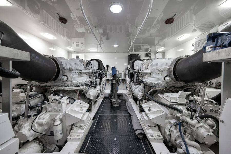 2011 Viking 76 Enclosed Bridge- TEUSEAS- Engine Room
