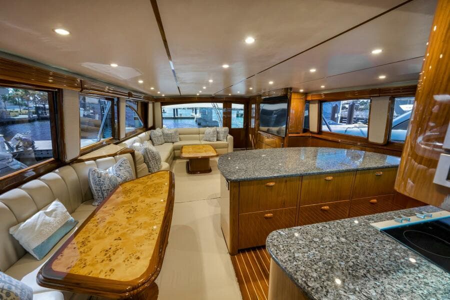 2011 Viking 76 Enclosed Bridge- TEUSEAS- Salon