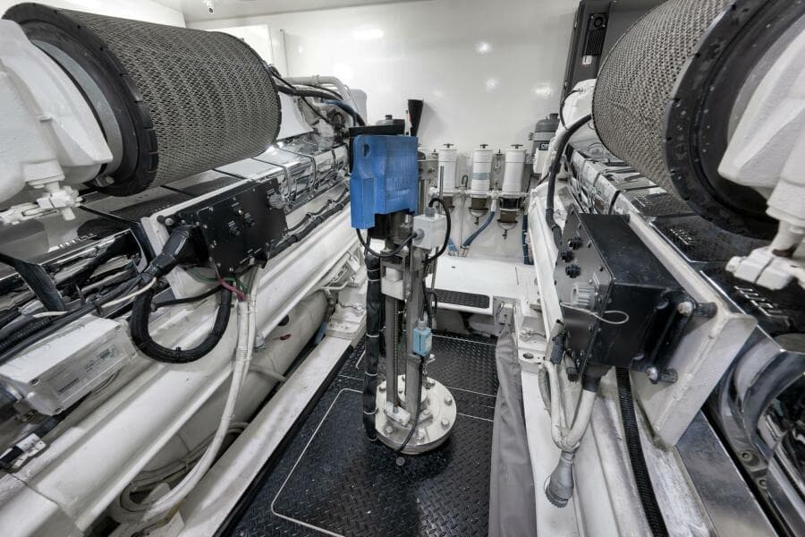 2011 Viking 76 Enclosed Bridge- TEUSEAS- Engine Room