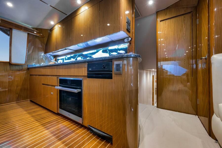 2011 Viking 76 Enclosed Bridge- TEUSEAS- Galley