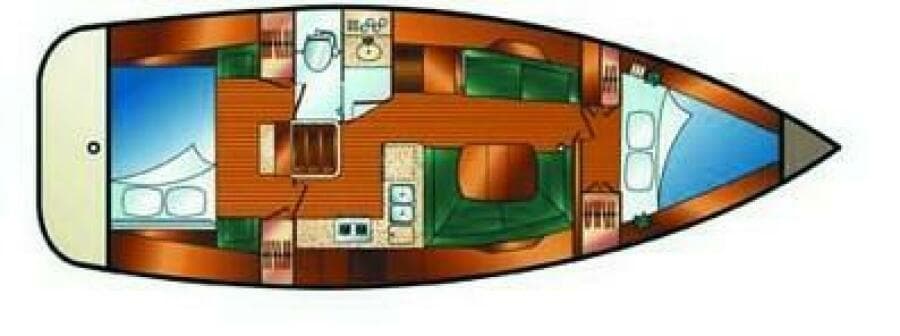 2008 Hunter 38 - Layout