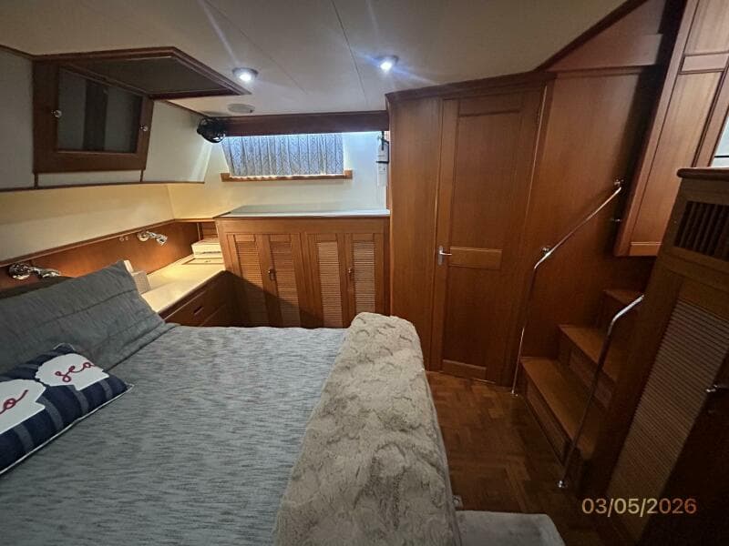 42' Grand Banks master stateroom port