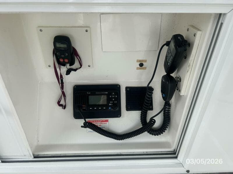 42' Grand Banks flybridge electronics cabinet