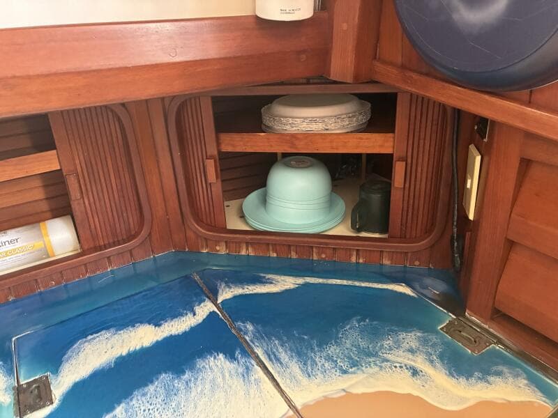 1986 Slocum 37 - Galley storage