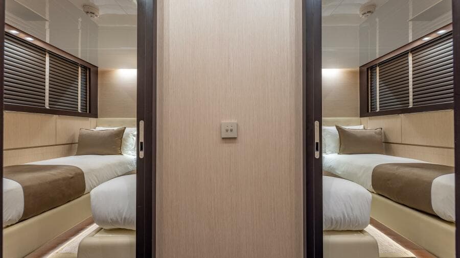 One Of Two Lower Deck Forward Twin Cabins Convertible To Queens