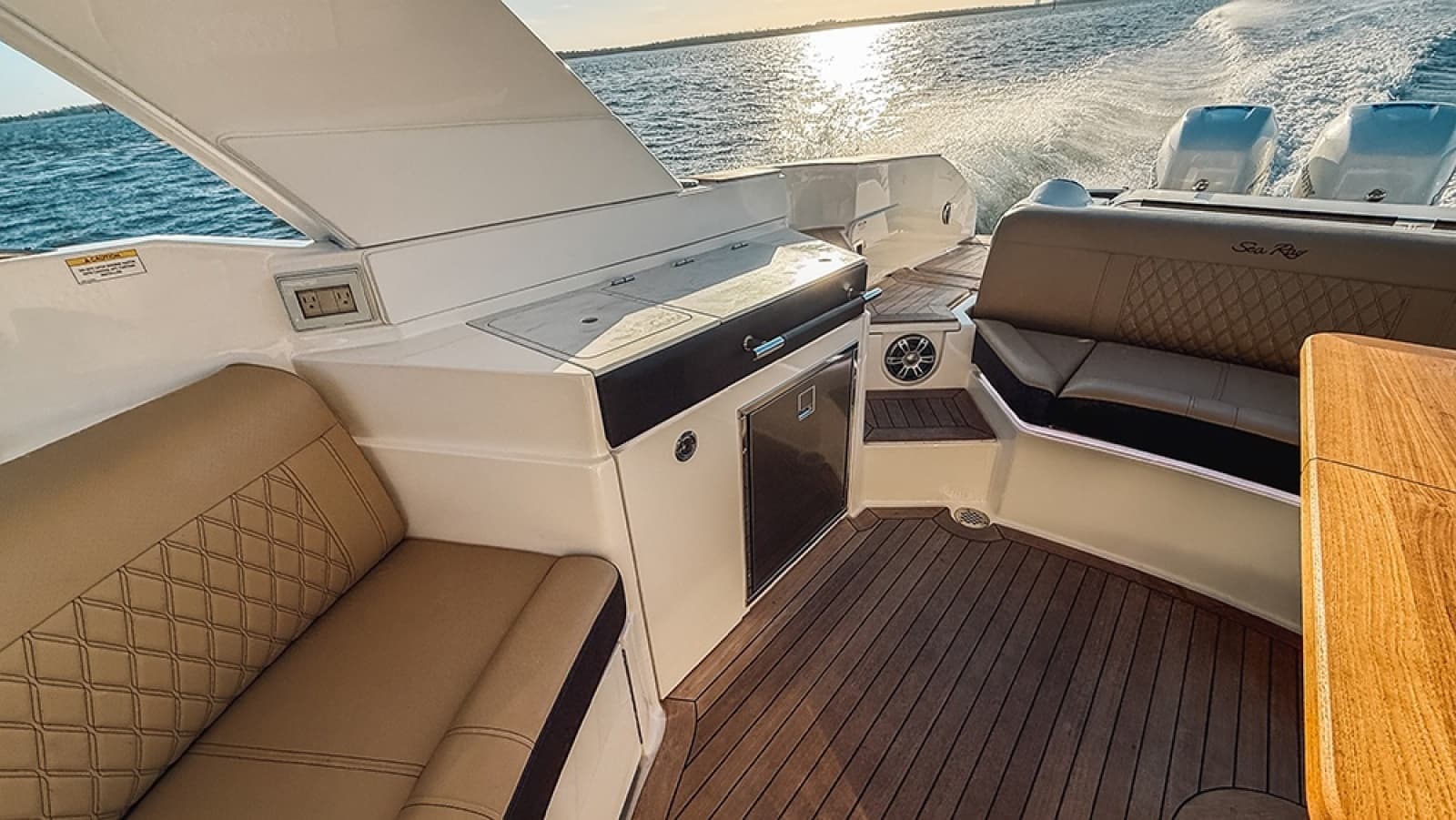 Cockpit wet bar with countertop