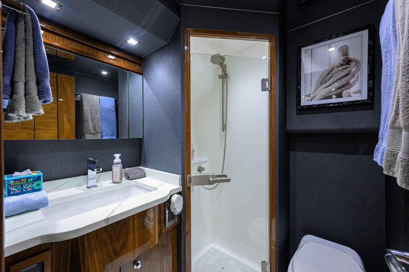 Viking 80 MERCEDES - Mid Starboard Guest Head