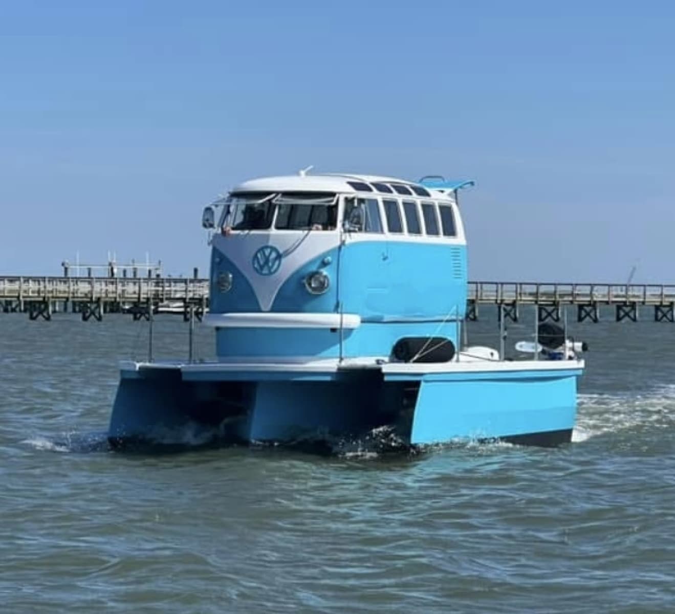 2024 Custom Whitacre Yacht Design VW Bus Tritoon - Photo 1