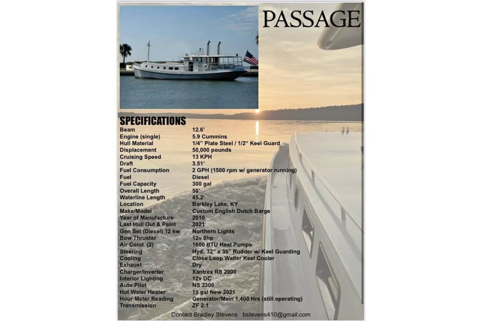 2010 Custom Thomas 50 Dutch Barge - Photo 11